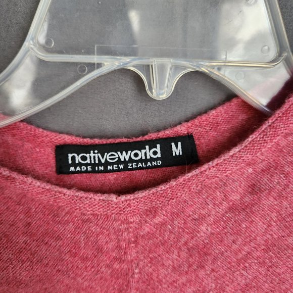 Native World wool blend poncho, medium girls - Picture 2 of 4